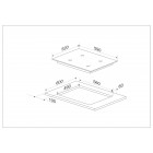 Hansa Комплект (духовка електрична + поверхня газова на склі), чорний