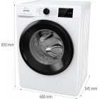 Gorenje Пральна машина фронтальна, 9кг, 1400, A+++, 54,5см, дисплей, інвертор, пара, Wi-Fi, білий