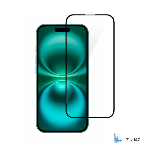 2E Захисне скло для Apple iPhone 16(6.1), 2.5D FCFG, (1 Pack), чорна рамка