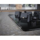 Electrolux Варильна поверхня газова на склі, 60см, чавун, електрон. керування, Hob2Hood, чорний