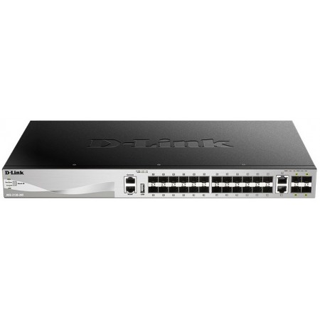 D-Link Комутатор DGS-3130-30S 24xSFP, 4xGE/SFP, 2x10GE, 4xSF