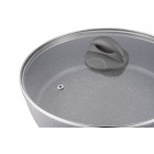 ARDESTO Сковорідка Gemini Gourmet з кришкою 24 см, сірий мармур, алюміній