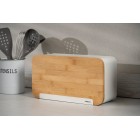 ARDESTO Хлібниця Midori 33х13х18см, метал, бамбук, білий ARDESTO Хлібниця Midori 33х13х18см, метал, бамбук, білий