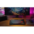 Lemokey Клавіатура механічна P1 Pro 84Key, Keychron Super Banana, WL/BT/USB-A, QMK/VIA, Hot-Swap, EN/UKR, RGB, Knob, Carbon Black