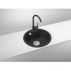 Deante Мийка кухонна Solis, граніт, круг, без крила, 480х480х194мм, чаша - 1, накладна, графіт Deante Мийка кухонна Solis, граніт, круг, без крила, 480х480х194мм, чаша - 1, накладна, графіт