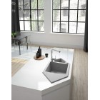 Deante Змішувач для кухні Aster, довж.виливу - 209мм, витяжний, 1важіль, хром