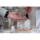 Набір для ванної кмінати Ardesto Minimalism 360мл, 3 предмети, поліпропілен, бамбук, білий