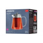 Заварник Ardesto Gemini 950мл, боросилікатне скло, нержавіюча сталь, прозорий Заварник Ardesto Gemini 950мл, боросилікатне скло, нержавіюча сталь, прозорий