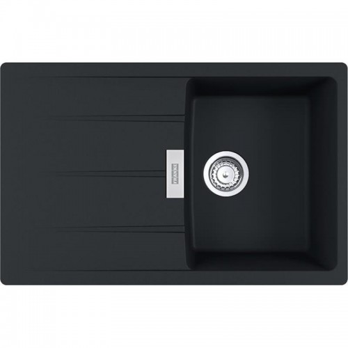 Мийка кухонна Franke Centro, фраграніт, прямокутник, з крилом, 780х500х200мм, чаша - 1, накладна, CNG 611-78, чорний матовий