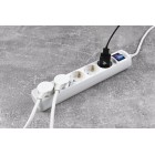 2E Мережевий подовжувач 5XSchuko з вимикачем, 3G*1.0мм, 3м, white