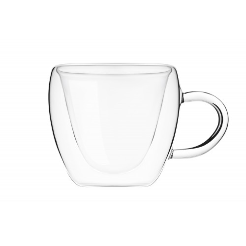 ARDESTO Набір чашок з ручками з подвійними стінками, 300 мл, H 9,5 см, 2 од., боросилікатне скло ARDESTO Набір чашок з ручками з подвійними стінками, 300 мл, H 9,5 см, 2 од., боросилікатне скло