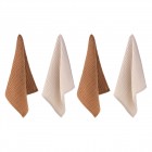 ARDESTO Набір рушників для кухні Pique 30x30см, 4шт, 100% бавовна, молочний, коричневий ARDESTO Набір рушників для кухні Pique 30x30см, 4шт, 100% бавовна, молочний, коричневий