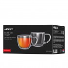 ARDESTO Набір чашок з ручками і подвійними стінками 350мл, 2шт, боросилікатне скло, прозорий ARDESTO Набір чашок з ручками і подвійними стінками 350мл, 2шт, боросилікатне скло, прозорий