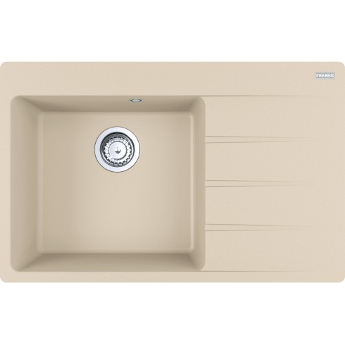 Мийка кухонна Franke Centro, фраграніт, прямокутник, з крилом справа, 780х500х200мм, чаша - 1, врізна, CNG 611-78 TL, бежевий