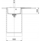 Мийка кухонна Franke Centro, фраграніт, прямокутник, з крилом, 780х500х200мм, чаша - 1, накладна, CNG 611-78 TL , чорний матовий