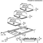 Electrolux Варильна поверхня газова на склі, 30см, чавун, Доміно, чорний Electrolux Варильна поверхня газова на склі, 30см, чавун, Доміно, чорний