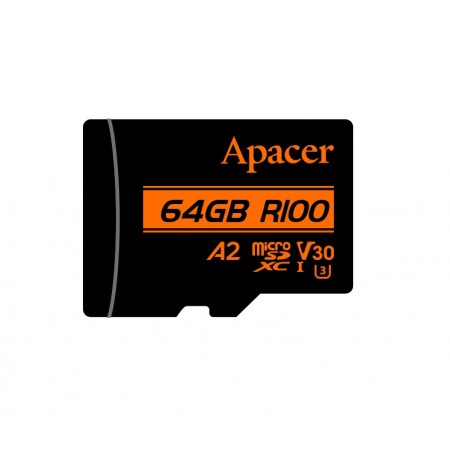 Apacer Карта пам'яті microSD 64GB C10 UHS-I U3 A2 R100/W80MB