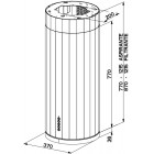 Faber Витяжка острівна, 37см, 1169м.куб/год, Corinthia Isola Ev8+ Dg Matt/Concrete A37, темно-сірий матовий