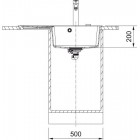 Franke Мийка кухонна Centro, фраграніт, прямокутник, з крилом, 780х500х200мм, чаша - 1, врізна, CNG 611-78 TL , сірий камінь Franke Мийка кухонна Centro, фраграніт, прямокутник, з крилом, 780х500х200мм, чаша - 1, врізна, CNG 611-78 TL , сірий камінь