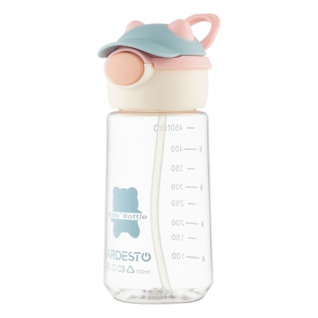 ARDESTO Пляшка для води Bear 550мл, пластик, рожевий