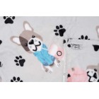 ARDESTO Плед Flannel, 160х200 см, 100% поліестер, бульдоги ARDESTO Плед Flannel, 160х200 см, 100% поліестер, бульдоги