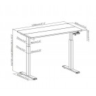 2E Стіл комп'ютерний CE120W-MECHANIC з регулюванням висоти