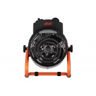 2E Теплова гармата електрична, 3кВт, 30м2, 286 м3/год, нагр.елемент - нерж.сталь, IPX4, чорний