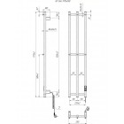Hygge Family Рушникосушка електрична Slim, 1170х250х80мм, таймер-регулятор, сталь, чорний матовий Hygge Family Рушникосушка електрична Slim, 1170х250х80мм, таймер-регулятор, сталь, чорний матовий