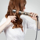 Rowenta Випрямляч Glam & Shine 2в1, темп.режимів-8, 140-210С, дисплей, кераміка, золотий