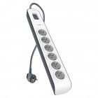 Подовжувач-фільтр мережевий Belkin 6хТип F, 3x1.5мм кв, 16А, з захистом від перенапруги, 2м, білий Подовжувач-фільтр мережевий Belkin 6хТип F, 3x1.5мм кв, 16А, з захистом від перенапруги, 2м, білий