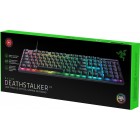 Razer Клавіатура механічна DeathStalker V2 105key, Red Switch, USB-A, EN/RU, RGB, чорний