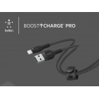 Belkin Кабель USB-A - Lightning плетений, силіконовий, з ремінцем на магніті, 1м, чорний Belkin Кабель USB-A - Lightning плетений, силіконовий, з ремінцем на магніті, 1м, чорний