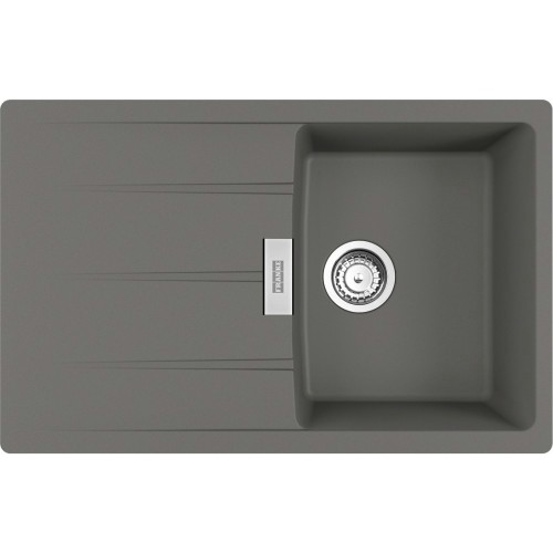 Franke Мийка кухонна Centro, фраграніт, прямокутник, з крилом, 780х500х200мм, чаша - 1, накладна, CNG 611-78, сірий камінь