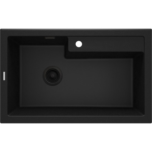 Deante Мойка кухонная Eridan, граніт, прямокутник, без крила, 800х500х214мм, чаша - 1, врізна, графіт металік Deante Мойка кухонная Eridan, граніт, прямокутник, без крила, 800х500х214мм, чаша - 1, врізна, графіт металік