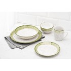 ARDESTO Тарілка обідня Siena, 27см, порцеляна, біло-зелений ARDESTO Тарілка обідня Siena, 27см, порцеляна, біло-зелений