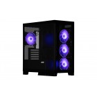 2E Gaming Корпус Fantom GK701B без БЖ 2xUSB3.0, 1xUSBType-C, 4x120мм ARGB, VGA 400мм, LCS ready, контролер з пультом, TG Side/Front Panel, mATX, чорний