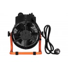 2E Теплова гармата електрична, 3кВт, 30м2, 286 м3/год, нагр.елемент - нерж.сталь, IPX4, чорний