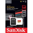SanDisk Карта пам'яті microSD 128GB C10 UHS-I U3 R190/W90MB/s Extreme V30 + SD