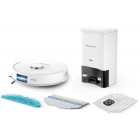 Rowenta Робот-пилосос миючий X-Plorer Serie 140+ Total Care, 5000ПаВт, h=9.5см, 0.29л, конт пил -0.28л, вода - вологе прибирання, автон. робота до 120хв, самоочистка, білий