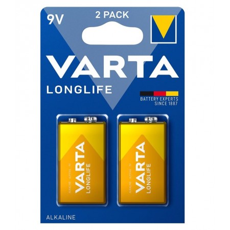 VARTA Батарейка LONGLIFE лужна 6LR61(6LF22, MN1604, MX1604, 