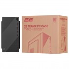 2E Корпус TeamX TMX04 з БЖ 2E ATX400W, 2xUSB2.0, 1x80мм, VGA 220мм, mATX, чорний