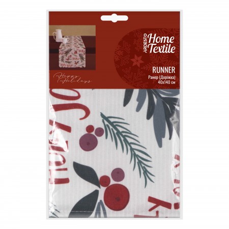 ARDESTO Ранер Happy Holidays 40х140см, 90% поліестер, 10% ба