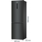 Gorenje Холодильник NRK619EABXL4 з нижн. мороз. камерою, 185х60х60см, 2 дв., Х- 204л, М- 96л, A+, NoFrost Plus, Fresh zone, чорний Gorenje Холодильник NRK619EABXL4 з нижн. мороз. камерою, 185х60х60см, 2 дв., Х- 204л, М- 96л, A+, NoFrost Plus, Fresh zone, чорний
