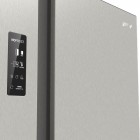 Gorenje Холодильник SBS 179х67х92см, 2 двері, 356( 191)л, А++, NF+, Інв. , зона св-ті, зовн. диспл, матовий сірий