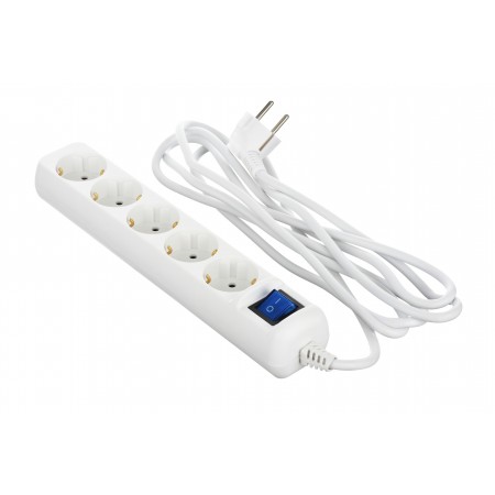 2E Мережевий подовжувач 5XSchuko з вимикачем, 3G*1.5мм2, 3м,