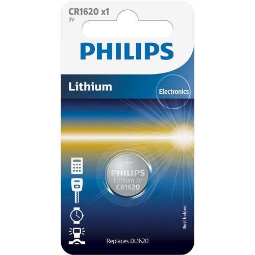 Philips Батарейка літієва CR 1620 блістер, 1 шт