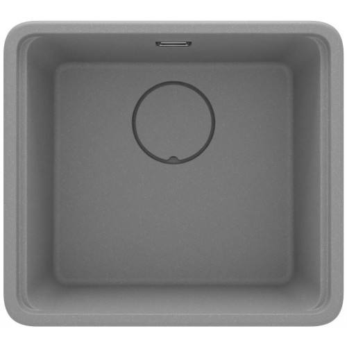 Deante Мийка кухонна Momi, граніт, квадрат, без крила, 500х440х230мм, чаша - 1, універсальна, сірий