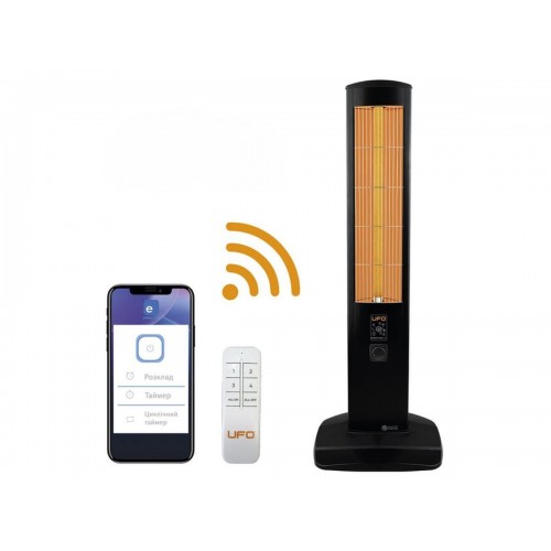 Ufo Інфрачервоний обігрівач Erciyus Smart 2300 2.3 кВт, до 28 м2, колонного типу, IP24, мех. керування, пульт ДК, Wi-Fi