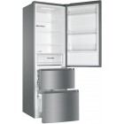 Haier Холодильник багатодверний, 190.5x59.5х65.7, холод.відд.-233л, мороз.відд.-114л, 3дв., А++, NF, інв., дисплей, зона нульова, сріблястий