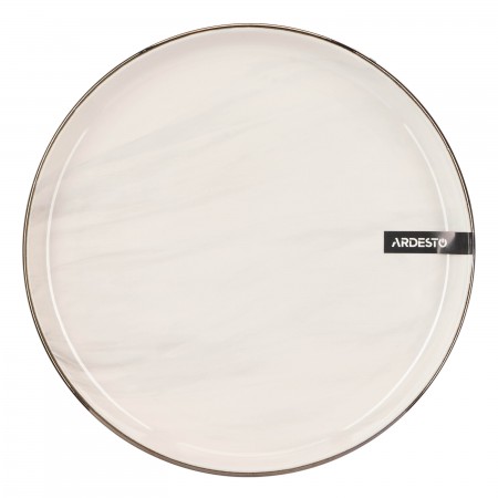 ARDESTO Тарілка десертна Marmo, 19 см, бежева, кераміка